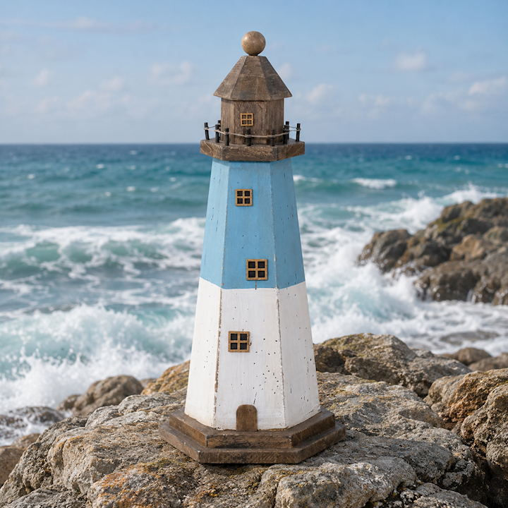BLUE LIGHTHOUSE 23x23x51cm